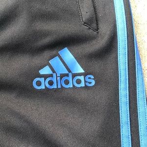 Black and blue Adidas Track Pants